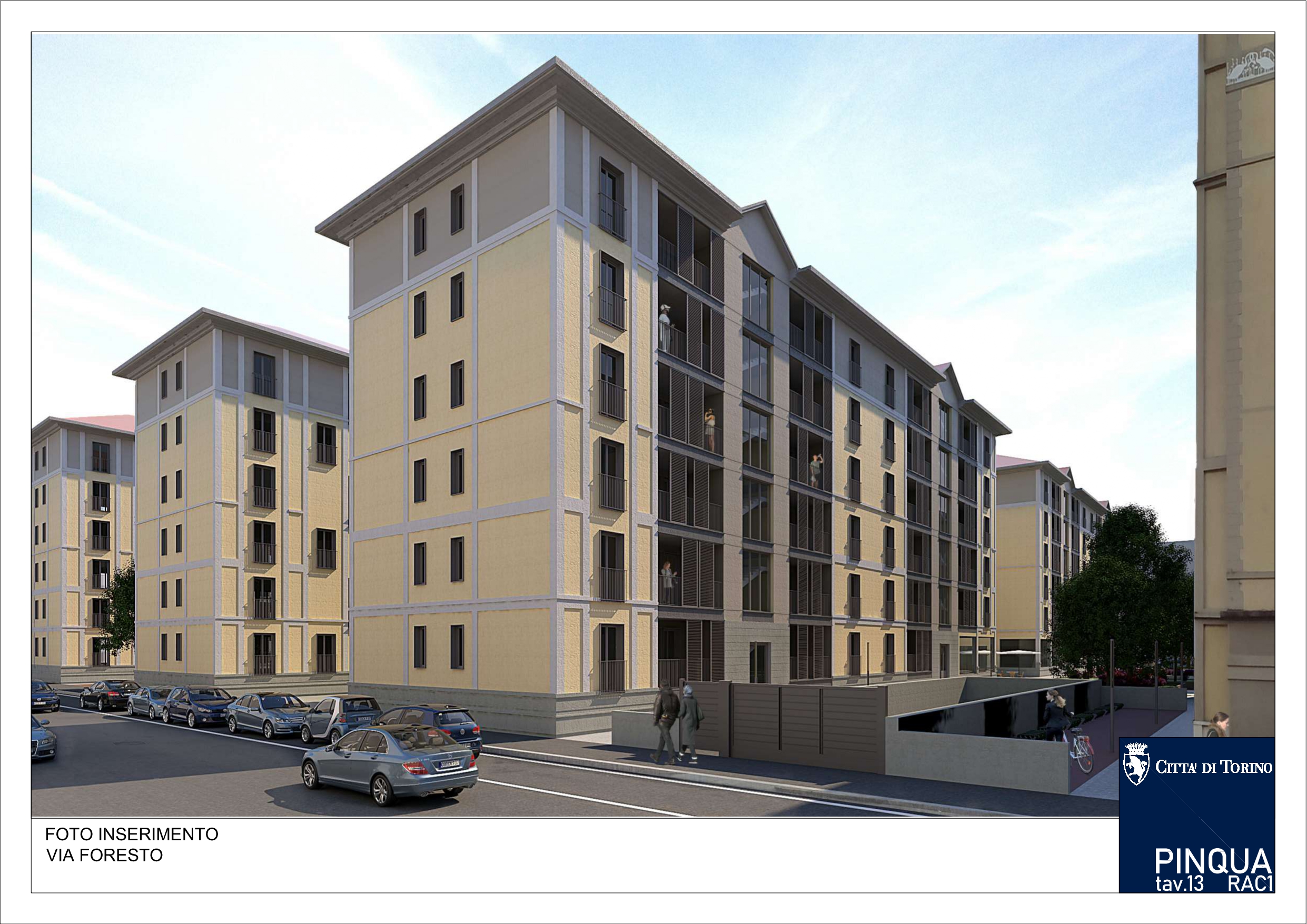 Via Foresto dopo la riqualificazione_render